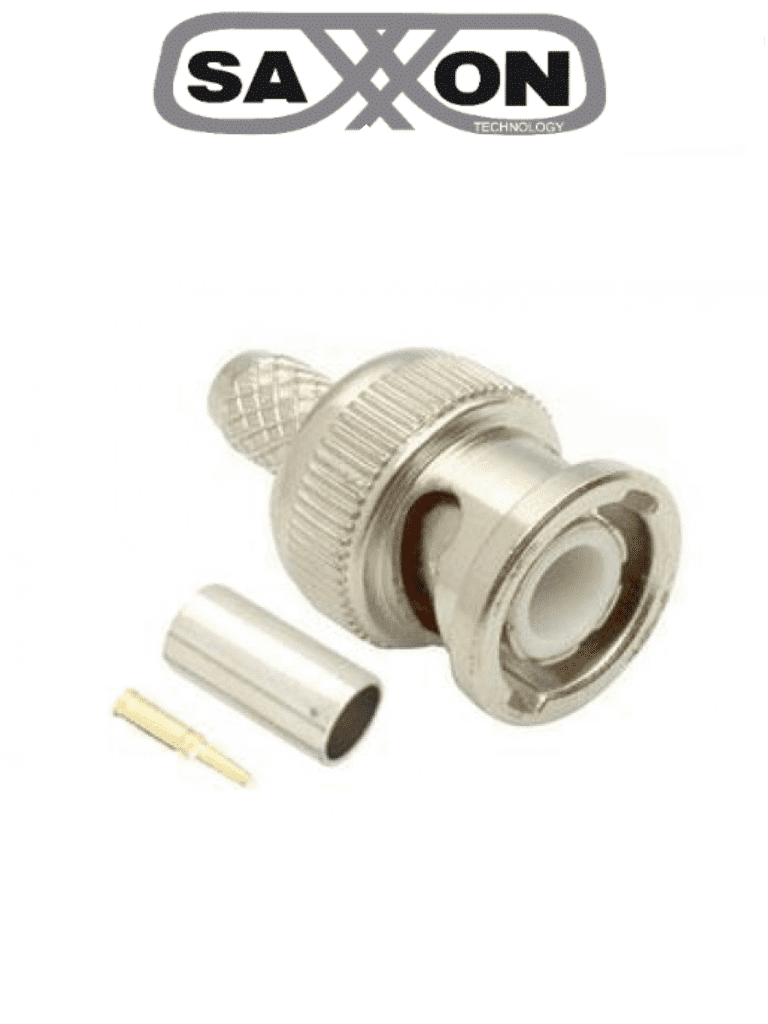 SAXXON PSUBR08 – Bolsa de 10 Conectores BNC Macho para Apretar . TVC04