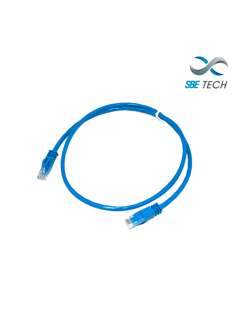 SBE TECH SBE-PCC61.0M-BL – Cable de Parcheo Cat 6 color azul de 1 metr