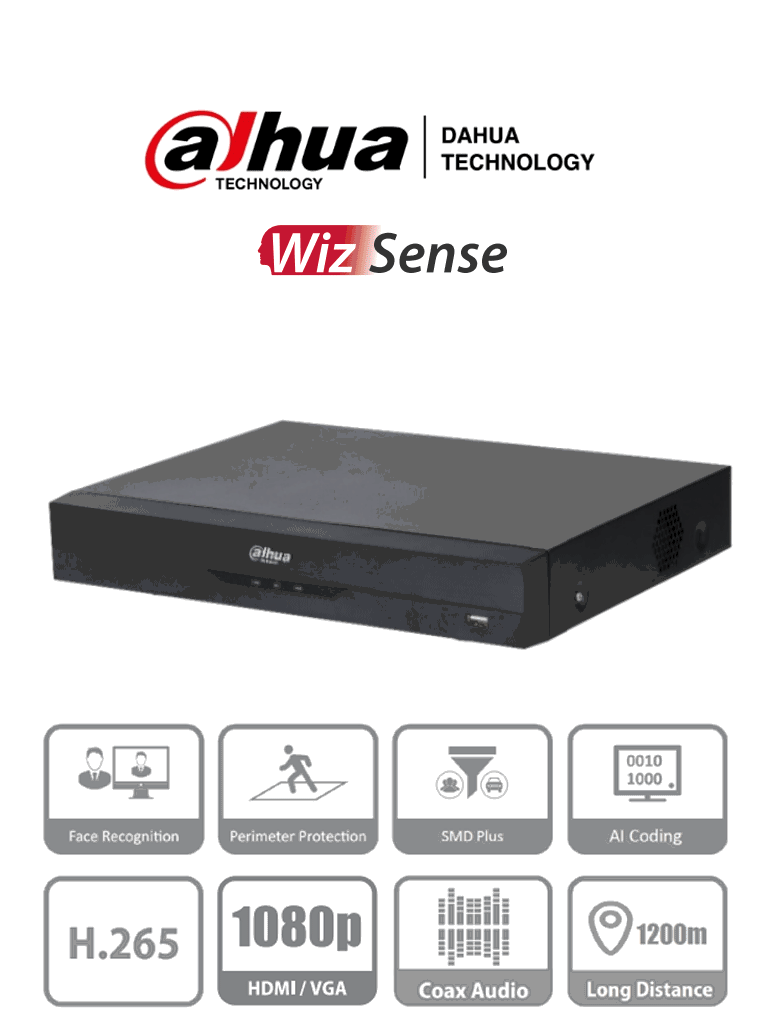 DAHUA XVR5108HE-I3 – DVR de 8 Canales 5 Megapixeles Lite WizSense H.26