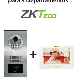 ZKTeco VE04A01PAQ7P – Paquete de Videoportero para 4 Departamentos VE0 ZKTeco VE04A01PAQ7P – Paquete de Videoportero para 4 Departamentos VE0
