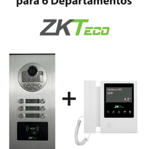 ZKTeco VE06A01PAQ4P – Paquete de Videoportero para 6 Departamentos VE0 ZKTeco VE06A01PAQ4P – Paquete de Videoportero para 6 Departamentos VE0