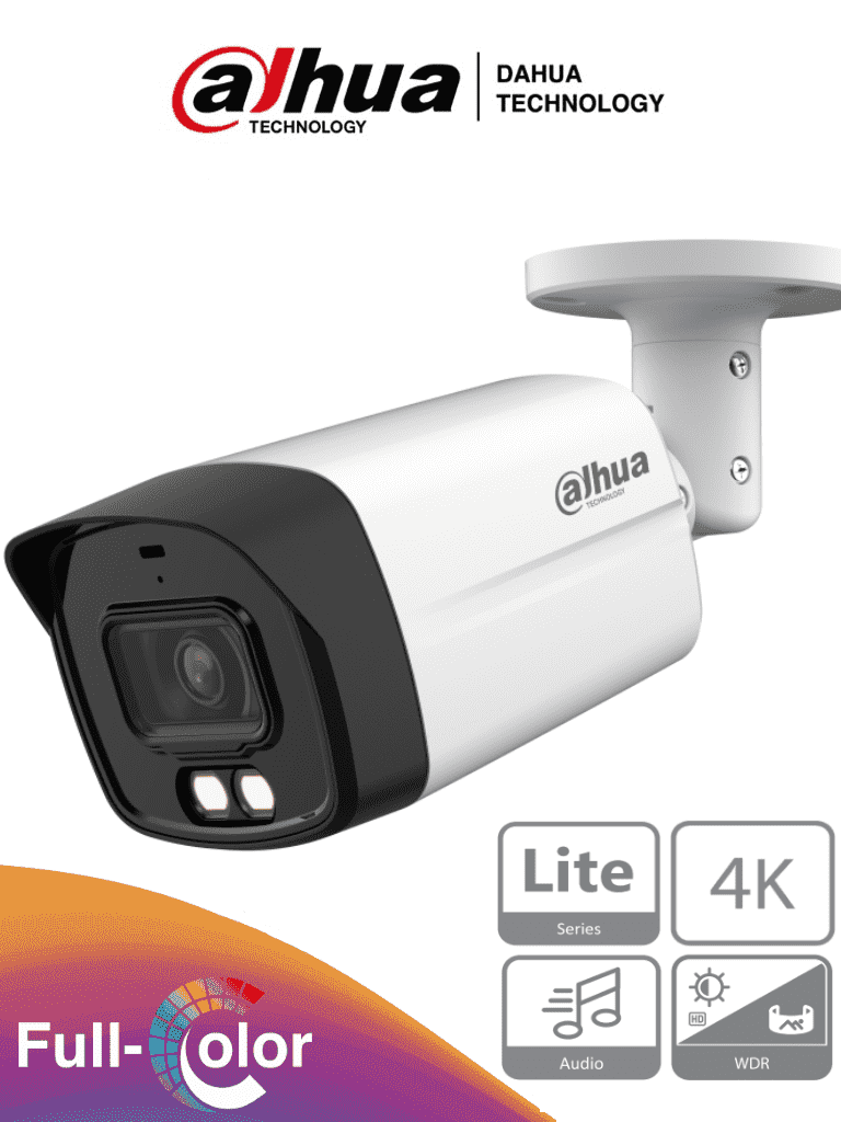 DAHUA HAC-HFW1809TLM-A-LED – Camara Bullet 4k Full Color 8 Megapixeles