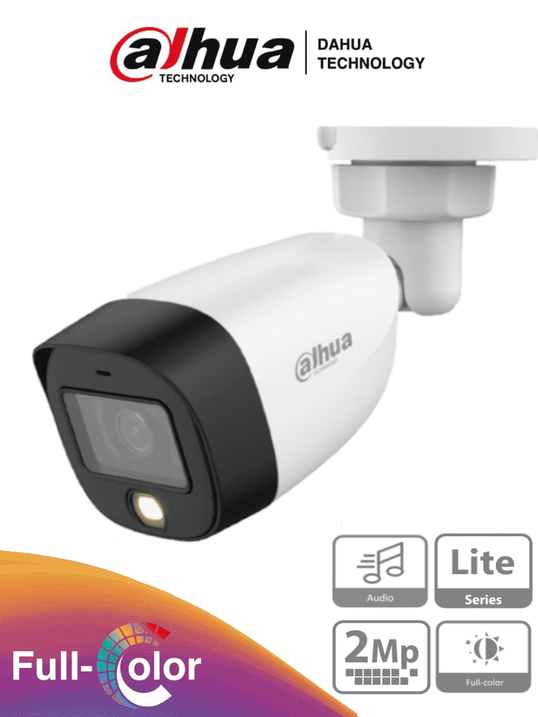 DAHUA HAC-HFW1209CN-A-LED – Cámara Bullet Full Color 1080p Lente de 2.