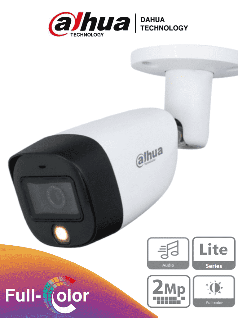 DAHUA HAC-HFW1209CMN-A-LED – Camara Bullet Full Color 1080p Lente de 2