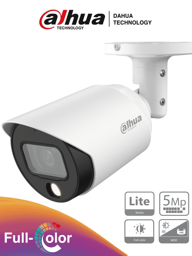 DAHUA HAC-HFW1509TN-LED – Camara Bullet Full Color de 5 Megapixeles Le