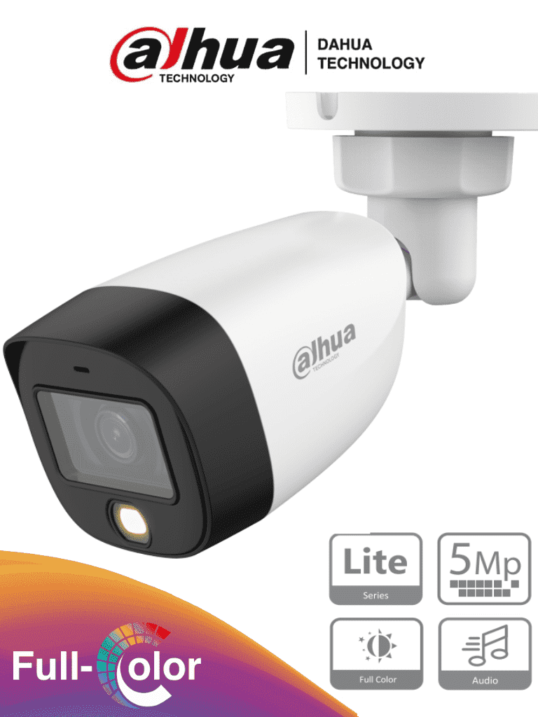 DAHUA HAC-HFW1509CN-A-LED – Cámara Bullet Full Color de 5 MP con lente