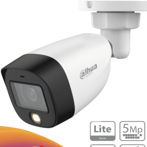 DAHUA HAC-HFW1509CN-A-LED – Cámara Bullet Full Color de 5 MP con lente DAHUA HAC-HFW1509CN-A-LED – Cámara Bullet Full Color de 5 MP con lente