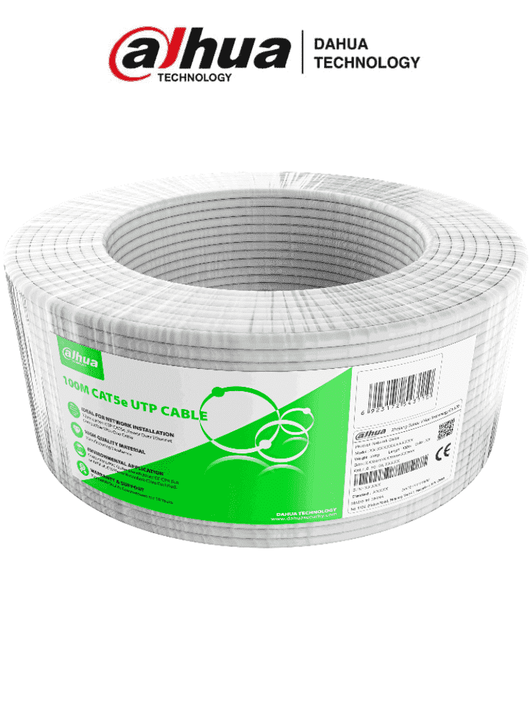 DAHUA PFM922I-5EUN-C-100 – Bobina de 100 metros de cable UTP Cat 5e, f