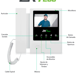 ZKTECO VDPIB4 – Monitor LCD de 4.3 pulgadas para Videoportero Analógic ZKTECO VDPIB4 – Monitor LCD de 4.3 pulgadas para Videoportero Analógic