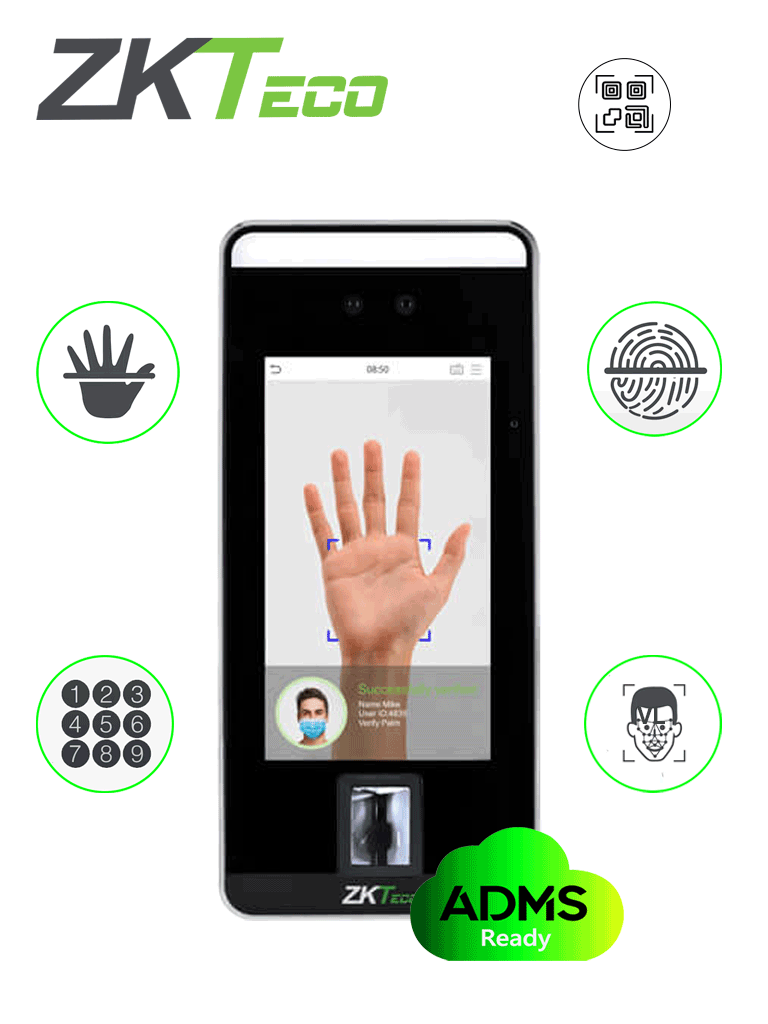 ZKTECO SPEEDFACEV5LP – Control de Acceso y Asistencia Facial Visible L