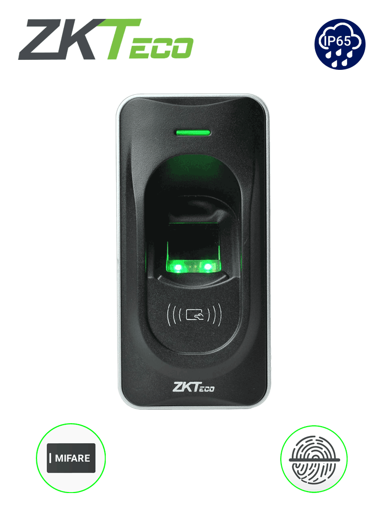 ZKTECO FR1200MF – Lector Esclavo De Huella y Tarjetas MIFARE 13.56 Mhz