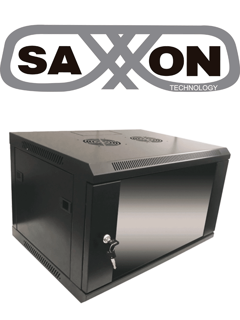 SAXXON SE540601 – Gabinete de pared de 6 UR, fijo, capacidad de carga