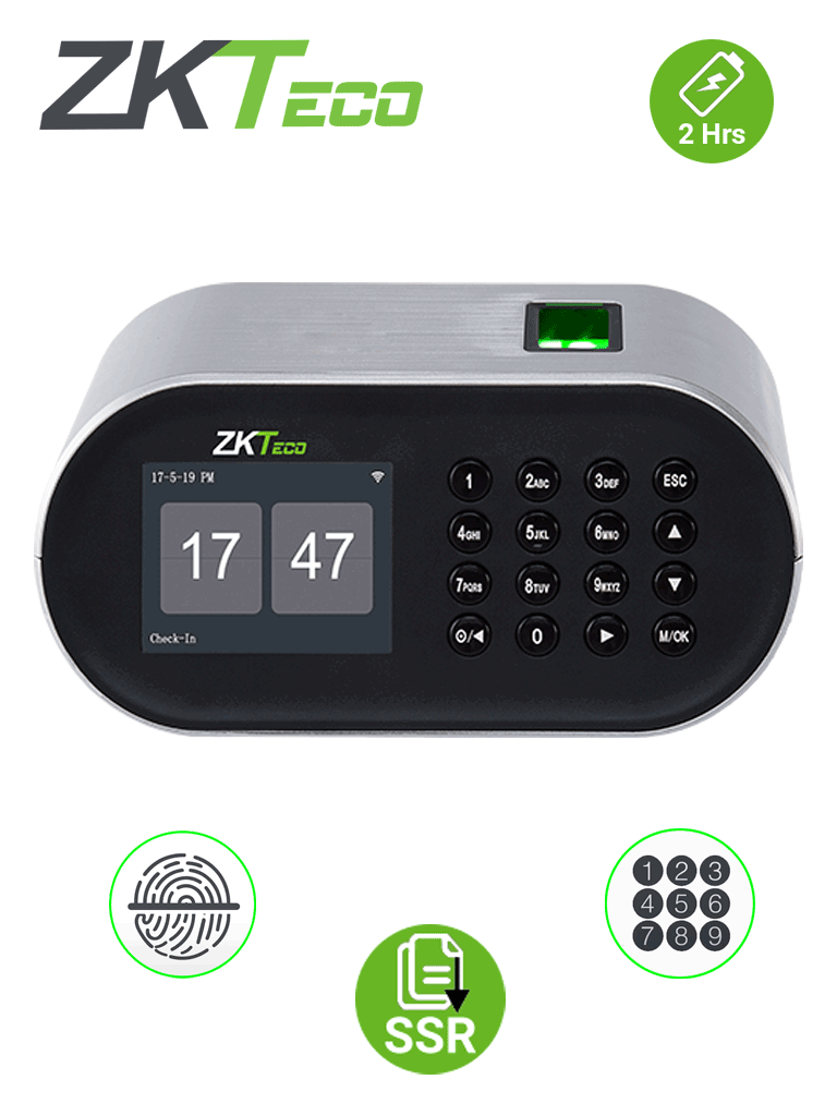 ZKTECO D1 – Control de Asistencia Básico 1000 Huellas Función SSR Desc