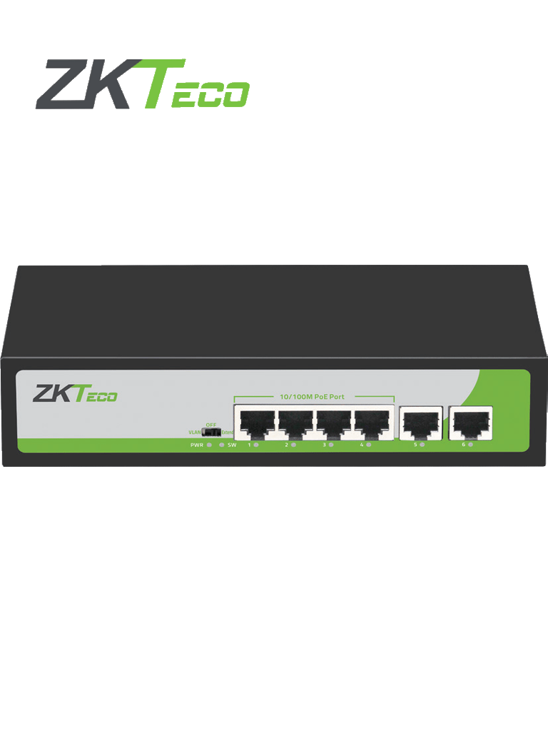 ZKTECO PE04255C -Switch de 4 Puertos Fast Ethernet PoE AF – AT 2 Puert ZKTECO PE04255C -Switch de 4 Puertos Fast Ethernet PoE AF – AT 2 Puert