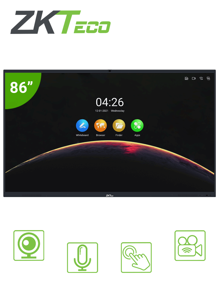 ZKTECO IWB86B – Pantalla Digital Interactiva 86 pulgadas 4K UHD Androi