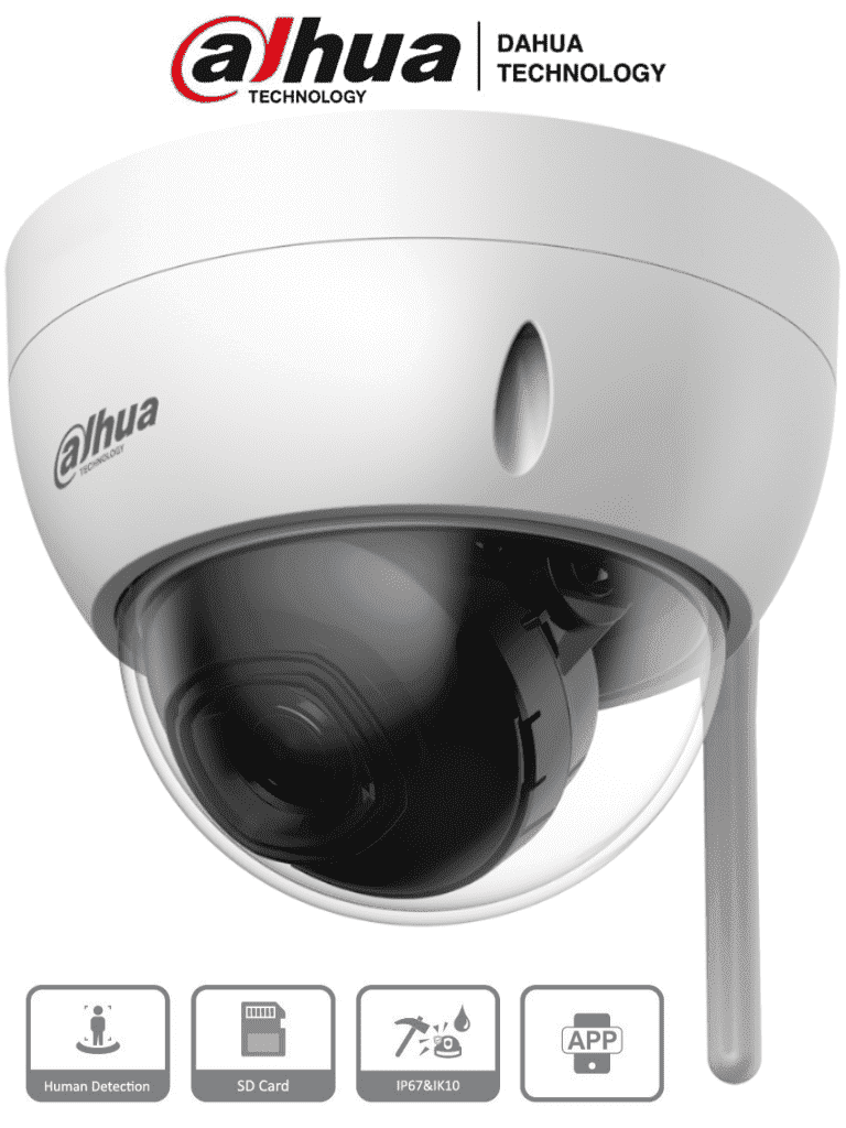 DAHUA IPC-HDBW1230DE-SW – Camara IP Domo Wifi de 2 Megapixeles Lente d