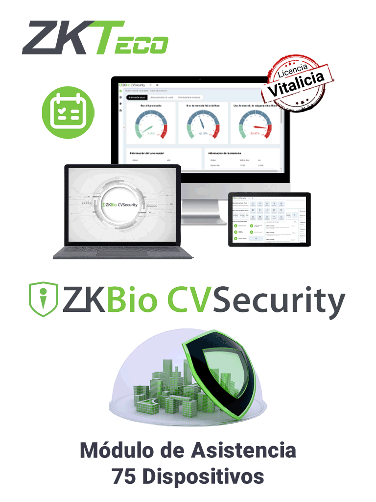 ZKTECO ZKBIOCVTAP75 – Modulo Vitalicio de Asistencia para BioCVSecurit