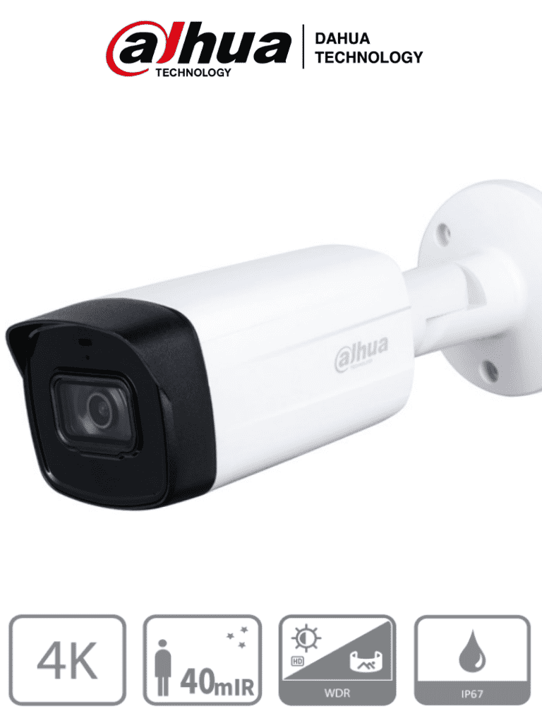 DAHUA HAC-HFW1801TH-I4 – Cámara Bullet 4k 8 Megapixeles Lente de 2.8 m DAHUA HAC-HFW1801TH-I4 – Cámara Bullet 4k 8 Megapixeles Lente de 2.8 m
