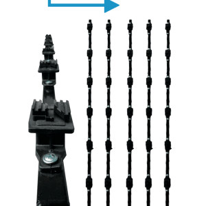 YONUSA K156L – Kit de 5 postes de perfil 3 4 en color negro de 1.2 mts YONUSA K156L – Kit de 5 postes de perfil 3 4 en color negro de 1.2 mts