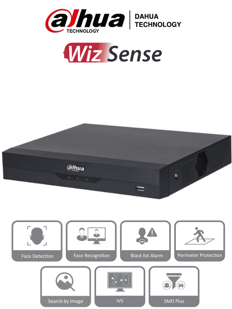 DAHUA NVR2104HS-P-I2 – NVR DE 8 Megapixeles 4k 4 Canales IP WizSense 4