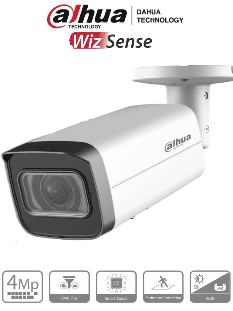 DAHUA IPC-HFW2441T-ZS – Camara IP Bullet de 4 Megapixeles Lente Motori