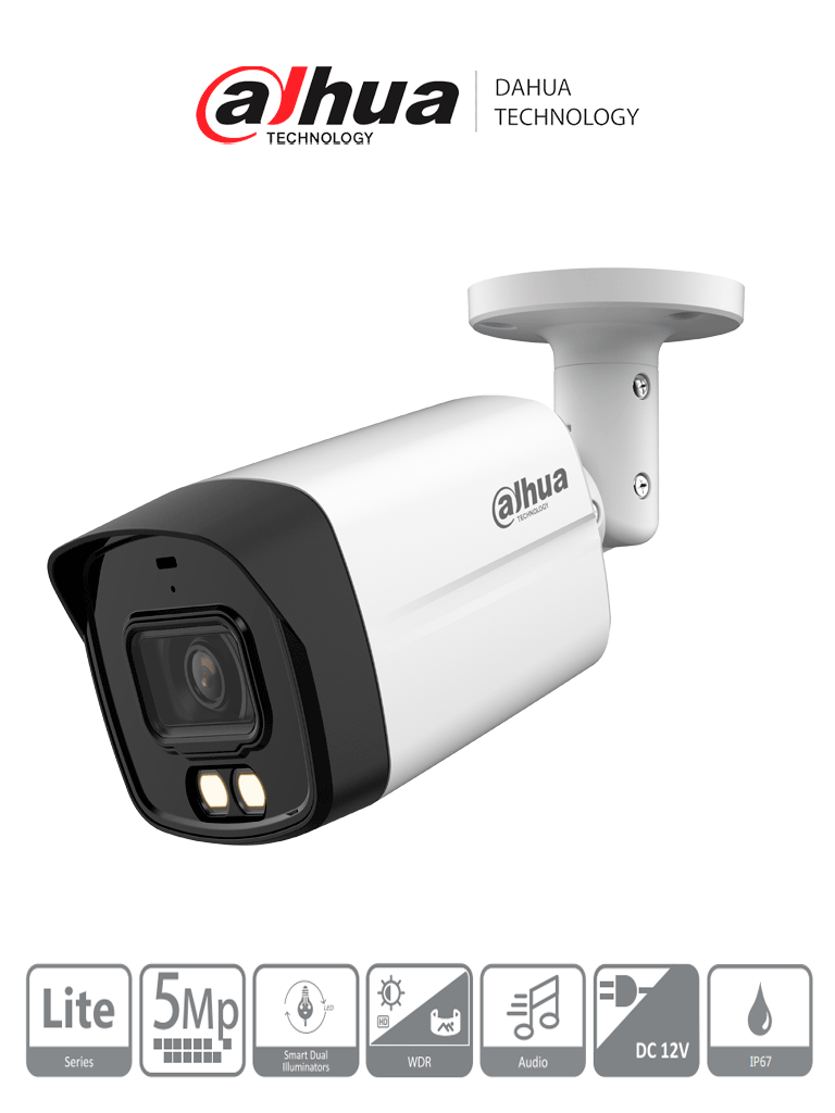 DAHUA DH-HAC-HFW1509TLM-IL-A – Cámara Bullet de 5 Megapixeles Iluminad