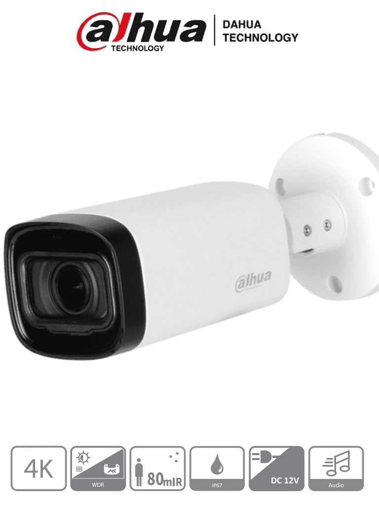 DAHUA DH-HAC-HFW1801RN-Z-A – Camara Bullet de 4k 8 Megapixeles Lente M