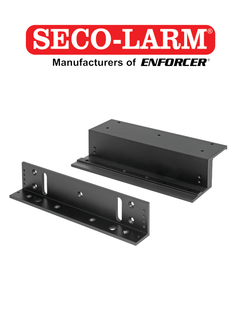 E941S600BZQ – Soporte en Z Negro Para Cerraduras Electromagnéticas De