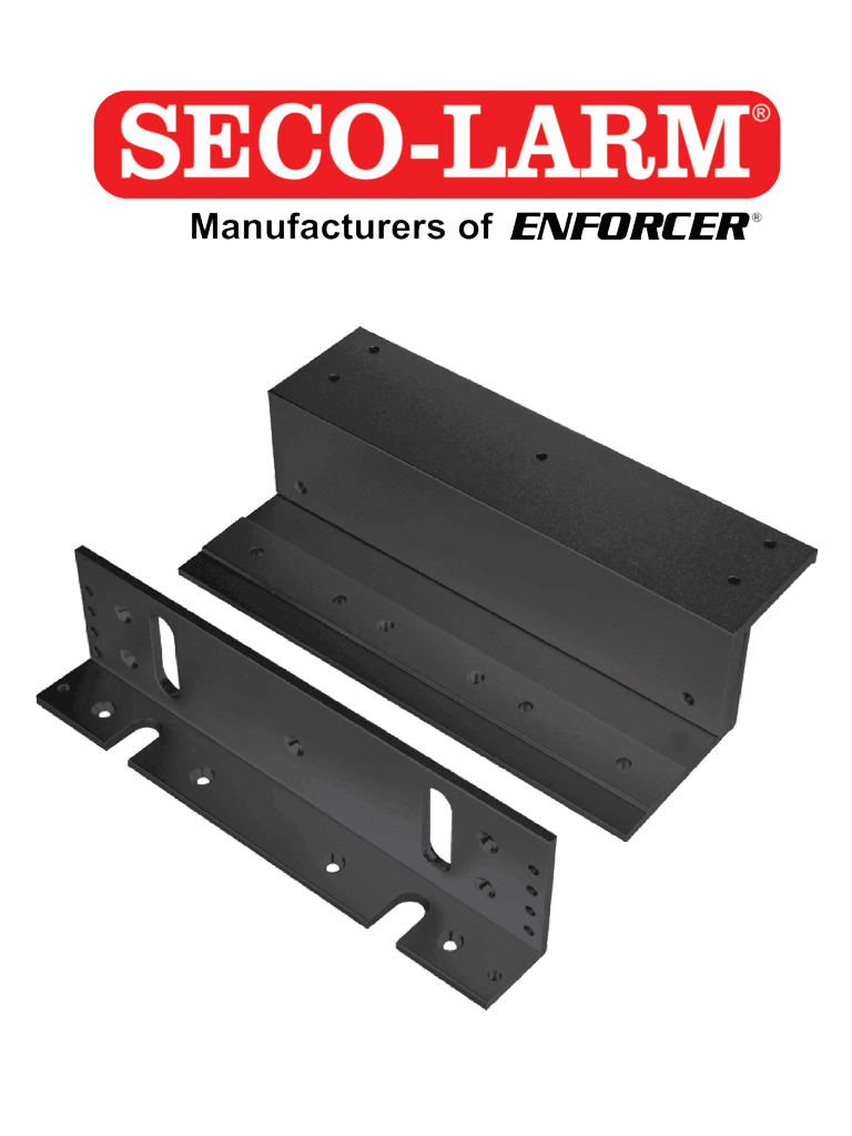 E941S1K2BZQ – Soporte En Z Negro Para Cerraduras Electromagnéticas De