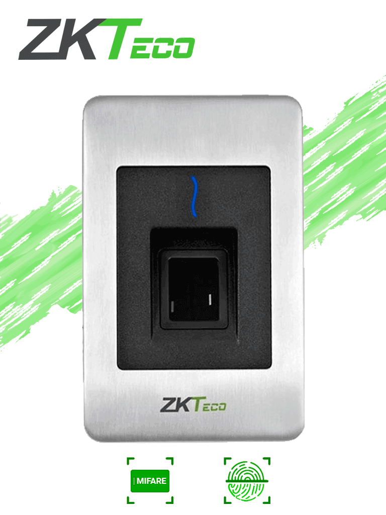 ZKTECO FR1500SMF – Lector Esclavo De Huella BIO ID Tarjetas Mifare 13.