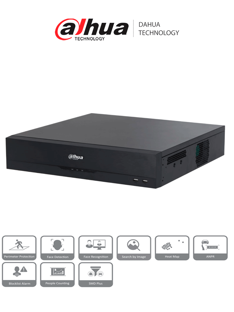 DAHUA DHI-NVR5816-EI NVR IP WizSense de 16 canales 2MP 2U 8HDD AcuPick