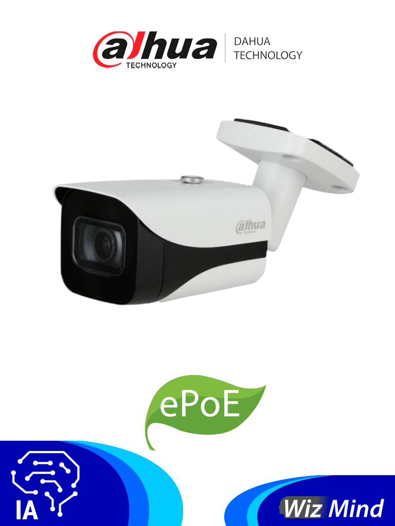DAHUA IPC-HFW5541EN-SE-0280B – Cámara IP Bullet Resolución de 5 MP Len