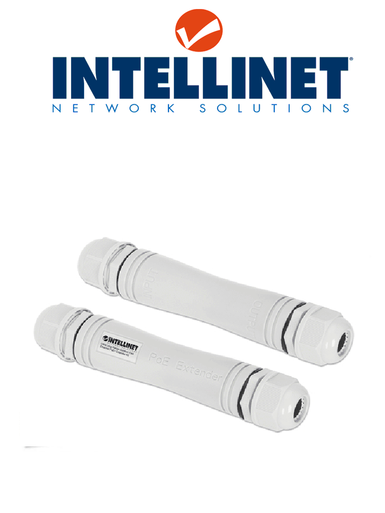 INTELLINET 561952 – Extensor PoE de 100m 30W maximo Para exteriores IP