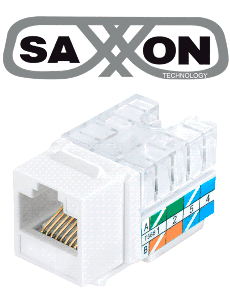 SAXXON M265C5W – Modulo jack keystone RJ45 8 Hilos CAT 5E Compatible c