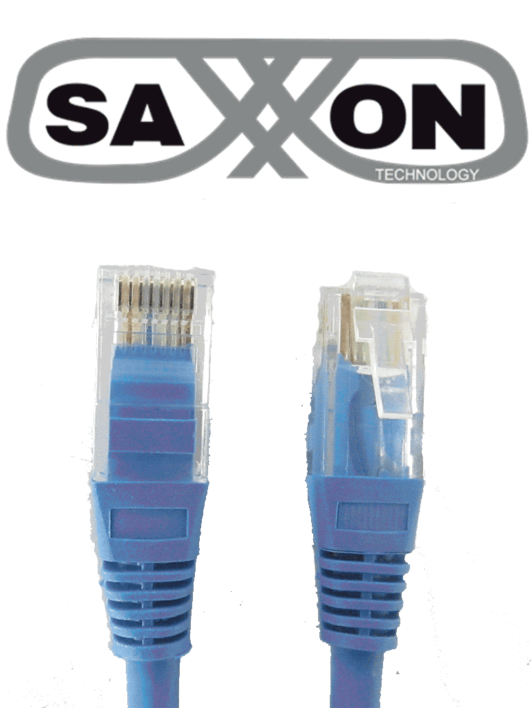 SAXXON P5E1UA – Cable patch cord UTP 1 metro CAT 5E Color azul. TCE119