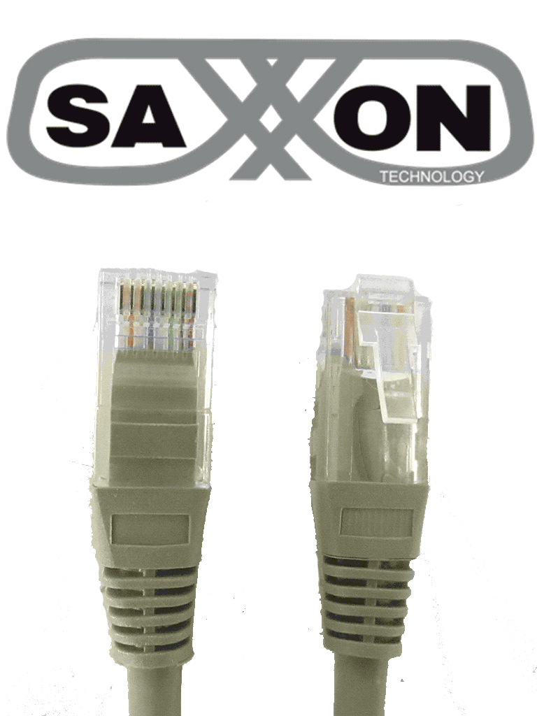 SAXXON P5E1UG – Cable patch cord UTP 1 metro CAT 5E Color gris. TCE119