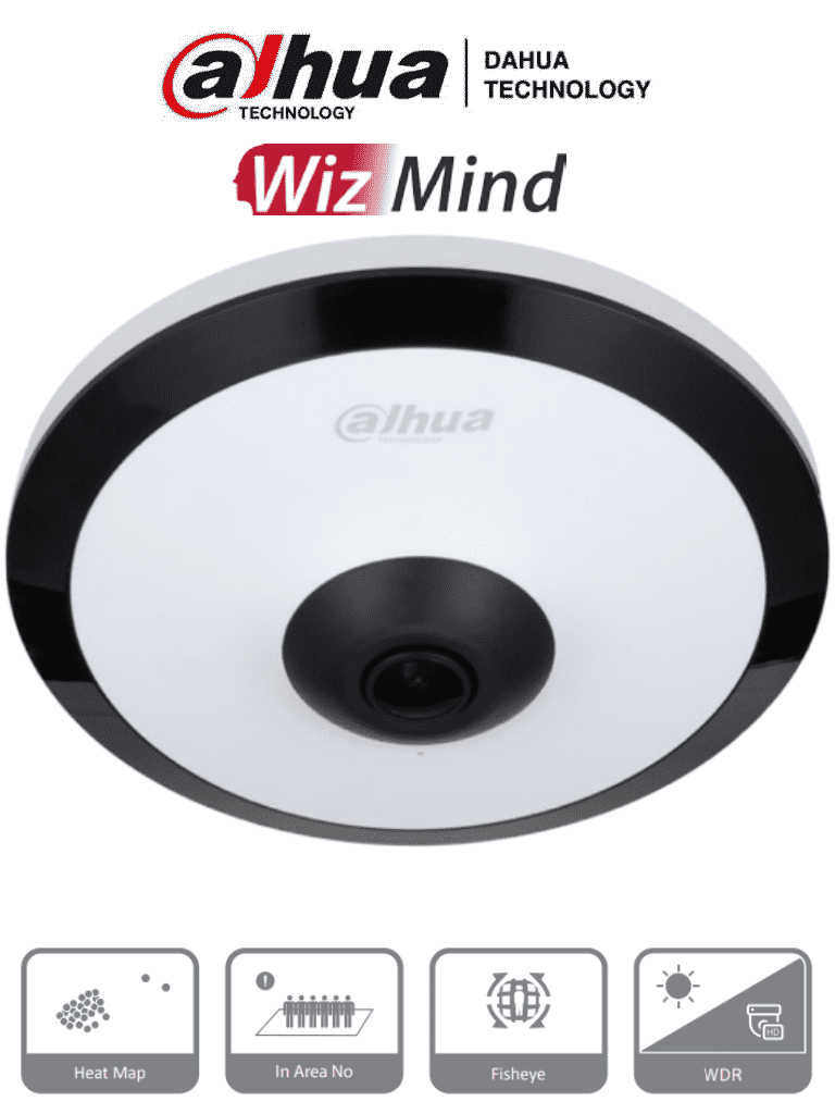 DAHUA IPC-EW5541N-AS – Cámara IP FishEye de 5 MP WinzMind IR de 10 Mts