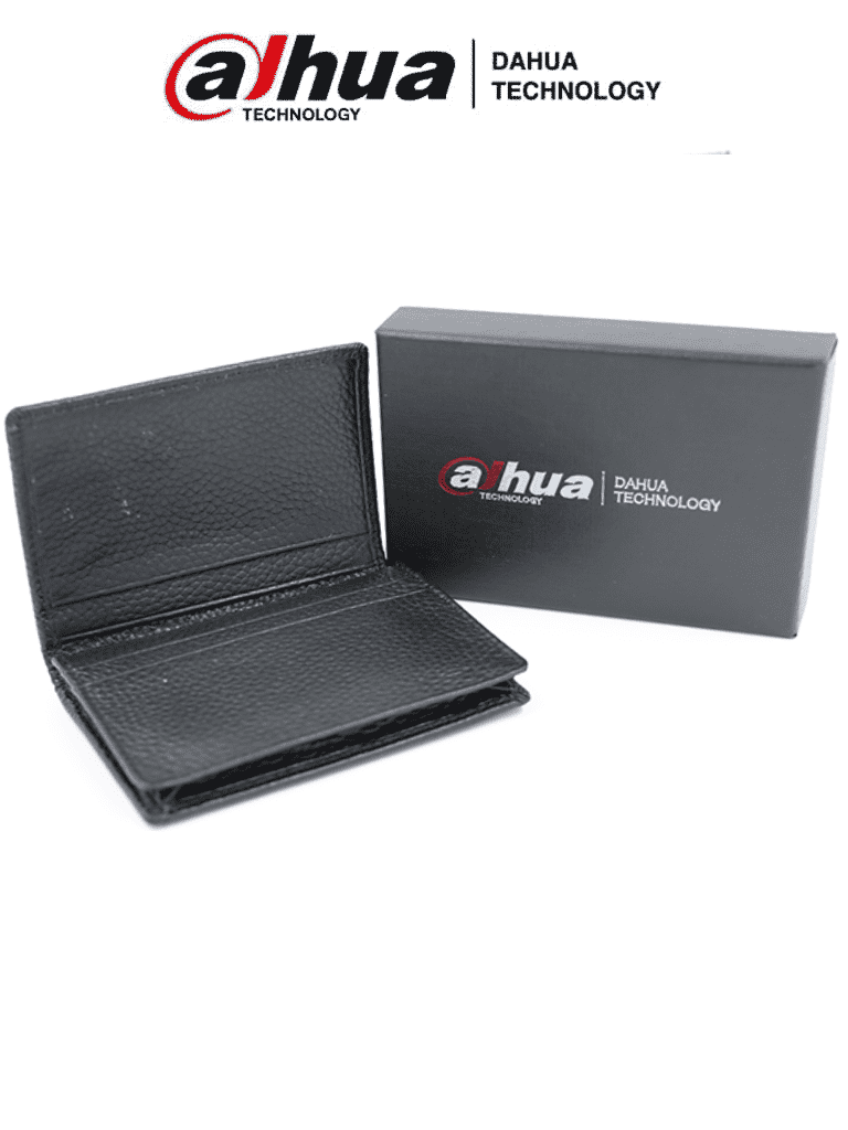 DAHUA MATPRO036 – Porta Tarjetas Negro Tipo Piel con Logo Dahua Promoc