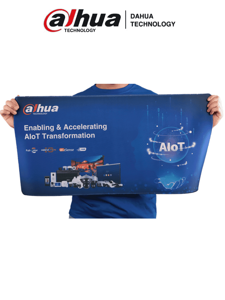 DAHUA MATPRO038 – Mouse Pad Largo Color Azul con Logo Dahua Promociona