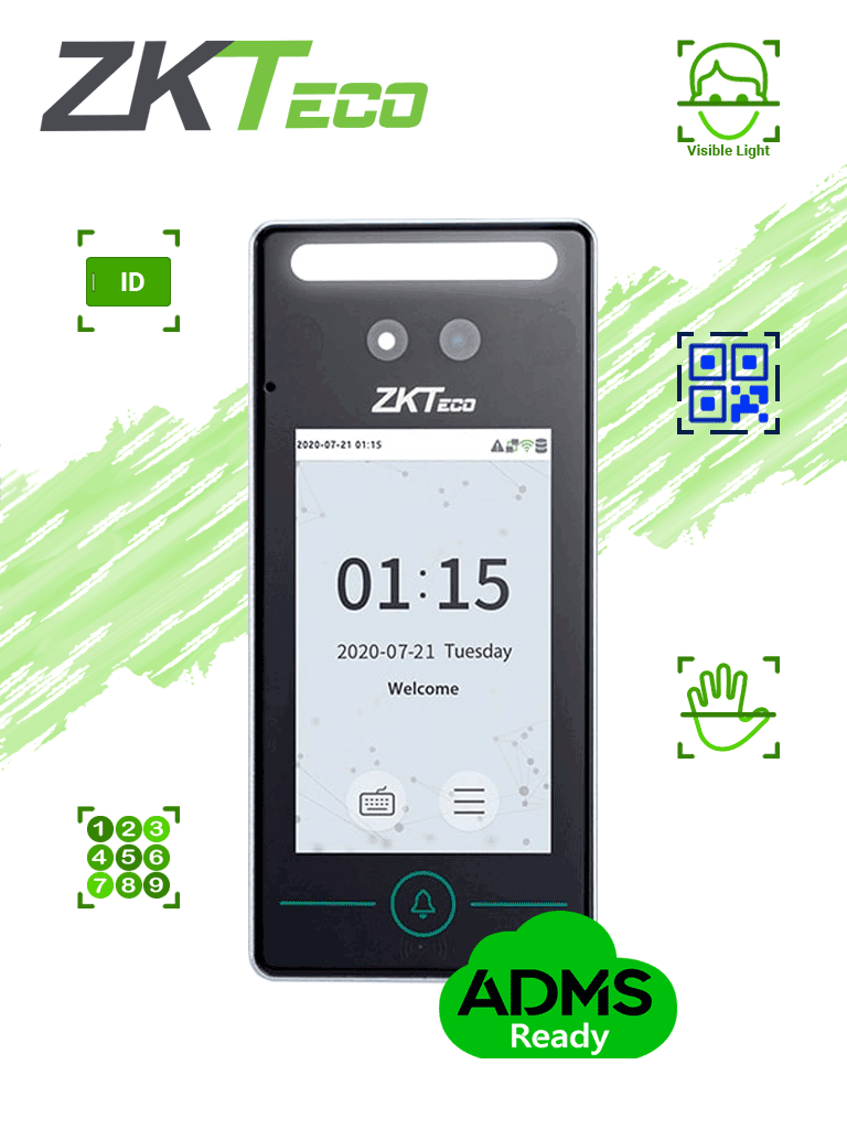 ZKTECO SpeedFaceV4LAC – Control de Acceso y Asistencia Visible Light c