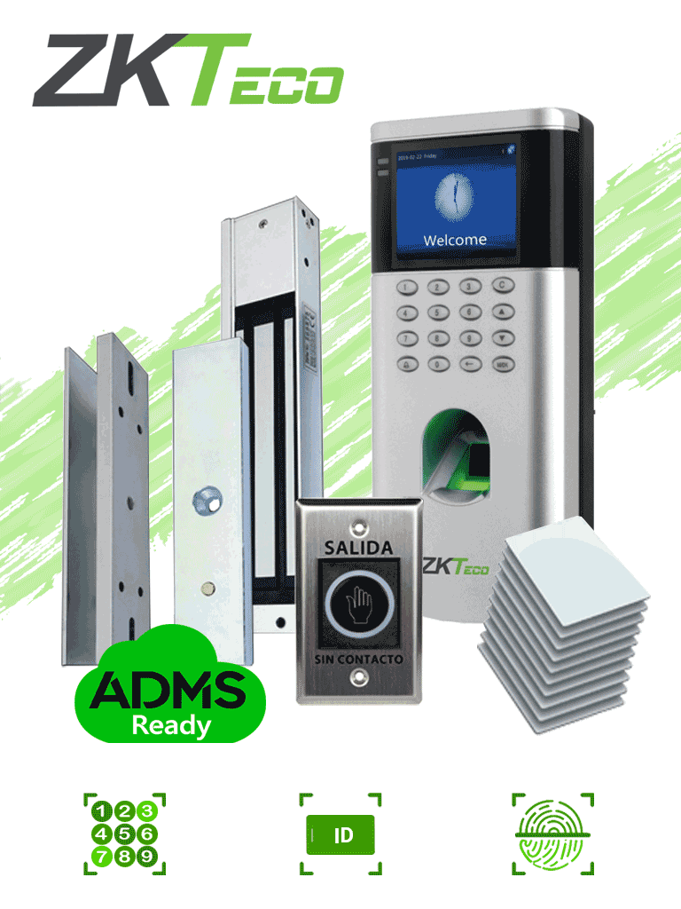 ZKTECO LF10KIT – Control de Acceso para una Puerta 1500 Usuarios Inclu