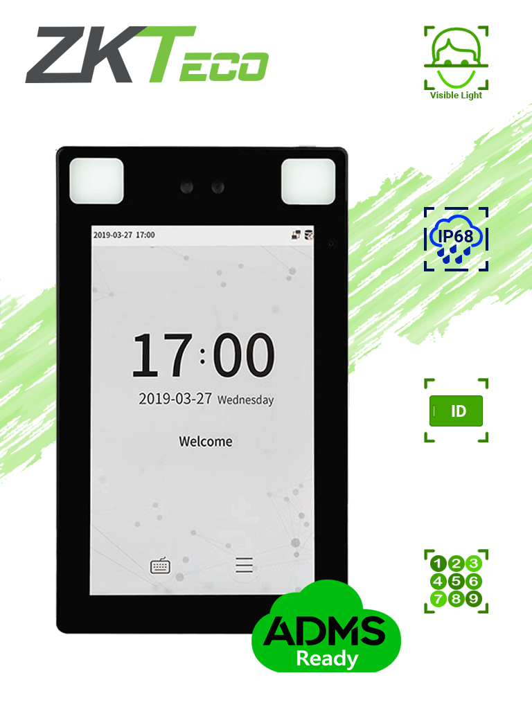 ZKTECO ProFace X- Terminal de Control de Acceso con Reconocimiento Fac