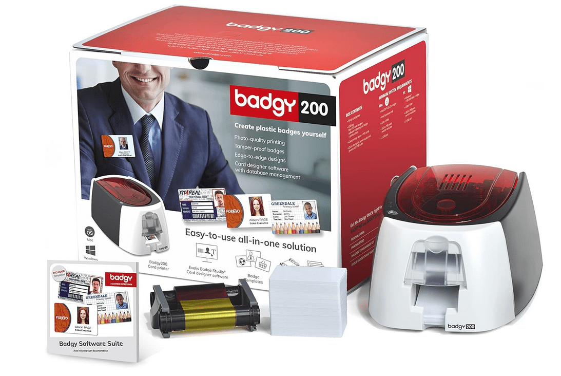 Paquete Impresora de Credenciales Badgy 200