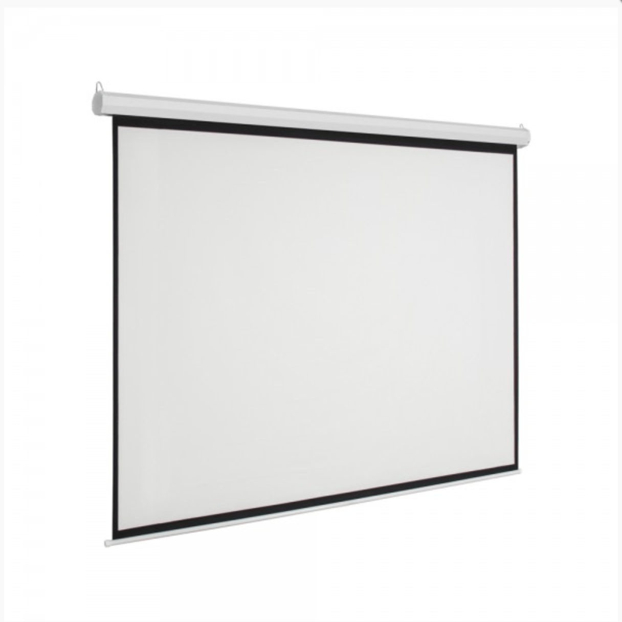Pantalla de proyección eléctrica con control remoto, 100″ Diagonal/ Formato 1:1, 70″X70″ (1.78×1.78 Mts) PE7070RL