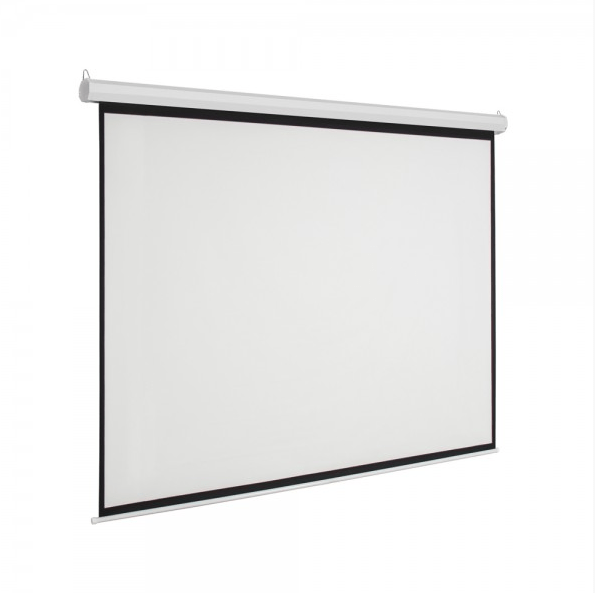 Pantalla De Proyección Eléctrica Con Control Remoto, 203″ Diagonal, Formato 1:1, 144″x144″ (3.66 mts. x 3.66 mts.) PE144144RL