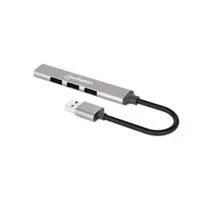 HUB USB,MANHATTAN,168427, V2.0 3 PTOS Y V3.0 1 PTO, ALUMINIO GRIS ESPA