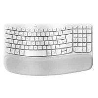 TECLADO LOGITECH WAVE KYES BLANCO INALAMBRICO ERGONOMICO EASY-SWITCH B