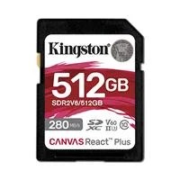 MEMORIA FLASH SD KINGSTON SDXC CANVAS REACT PLUS 512GB 280R/150W UHS-I