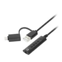 CONVERTIDOR USB, MANHATTAN,153560, 2.0  USB-C A TARJETA SONIDO 3.5 MM,