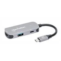 DOCKING,MANHATTAN,190299, USB-C 3 PTOS, HDMI 4K@60HZ, USB-C